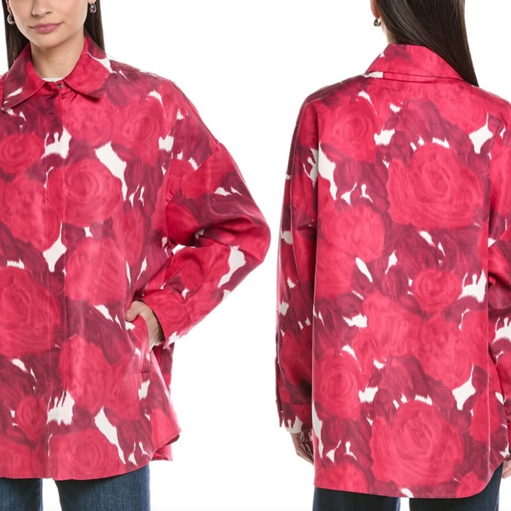 VALENTINO GARAVANI
Rose-Print Button Down Shirt Jacket It38 NWT - Picture 2 of 14